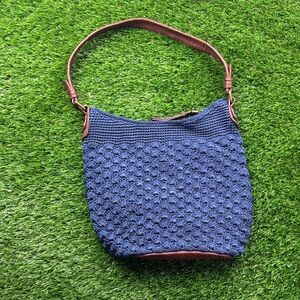 The Sak Navy and Brown Shoulder Bag
